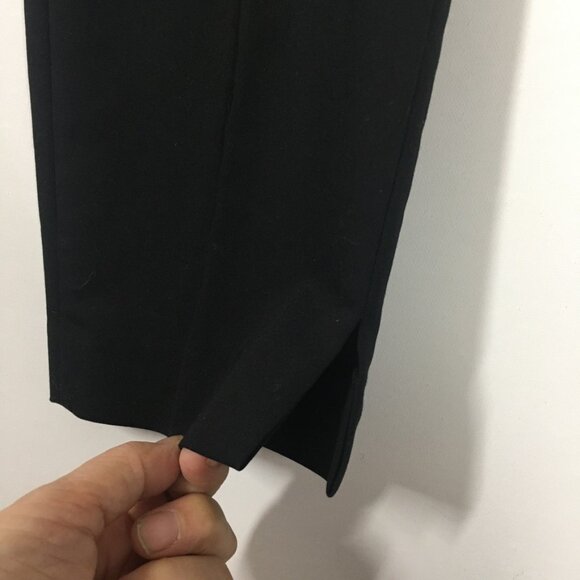 H&M Pants Womens 6 Dress Pants Trouser Slit Sides Pockets Ankle Length Black - Picture 4 of 13